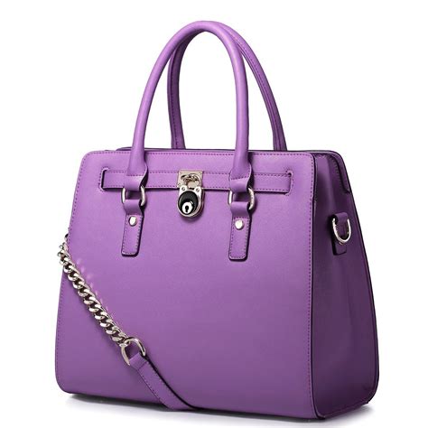 genuine leather purple handbags.